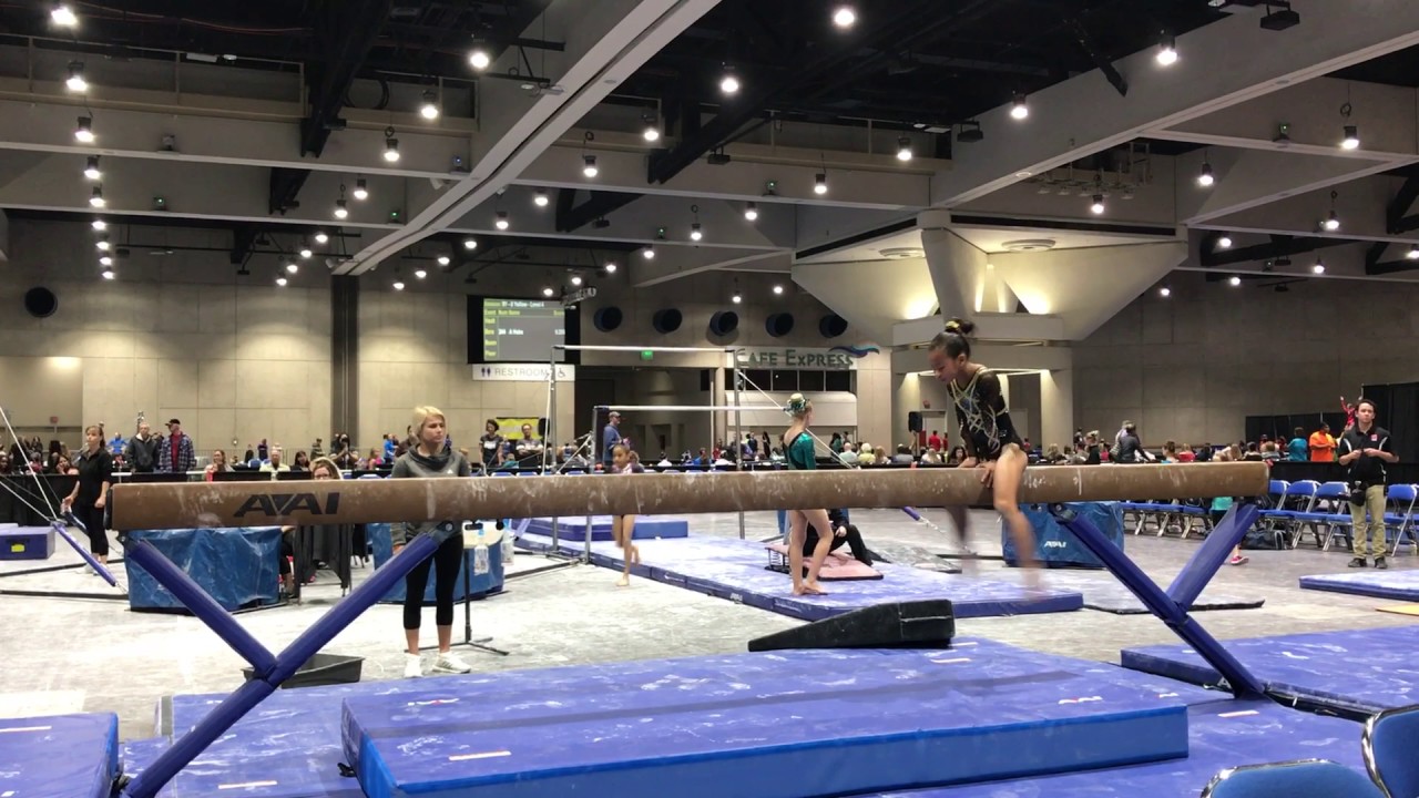 Keira's level 6 gymnastics beam routine SCEGA CALI CLASSICS 2017