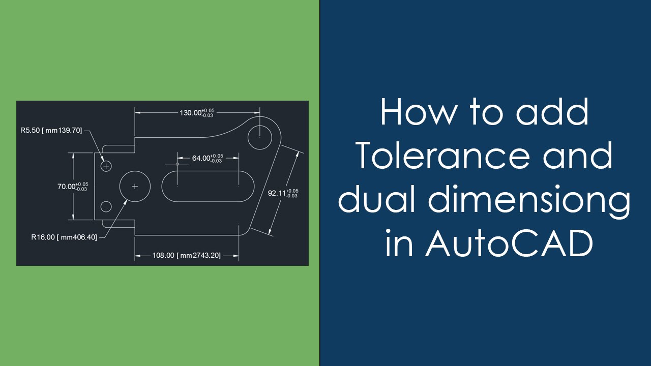 How to add Dual Dimensioning and Tolerance in AutoCAD