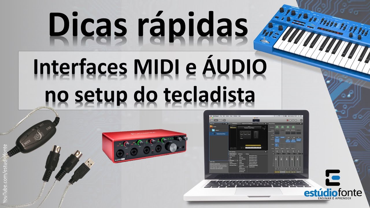 Interfaces MIDI e ÁUDIO no setup do tecladista - Dica rápida
