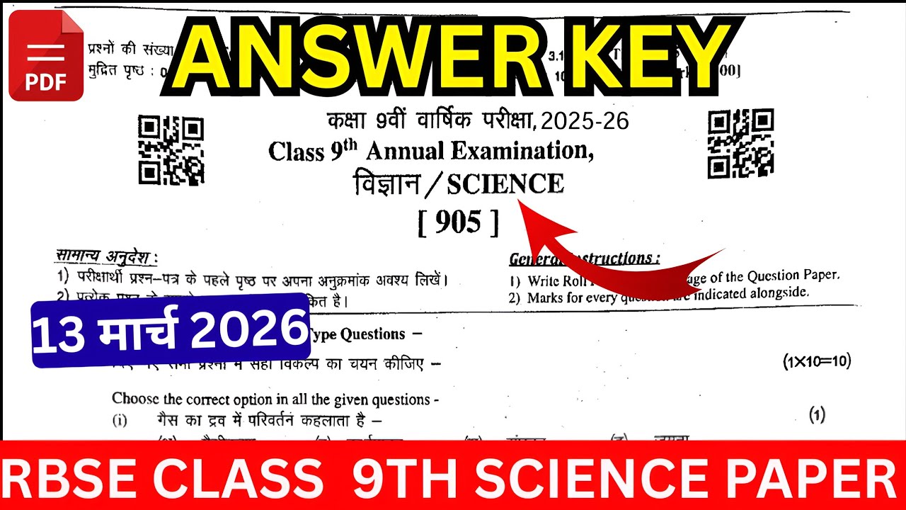 rajasthan Varshik Pariksha exam 2026rajasthan board ajmer 9th class Varshik Pariksha time table 2026