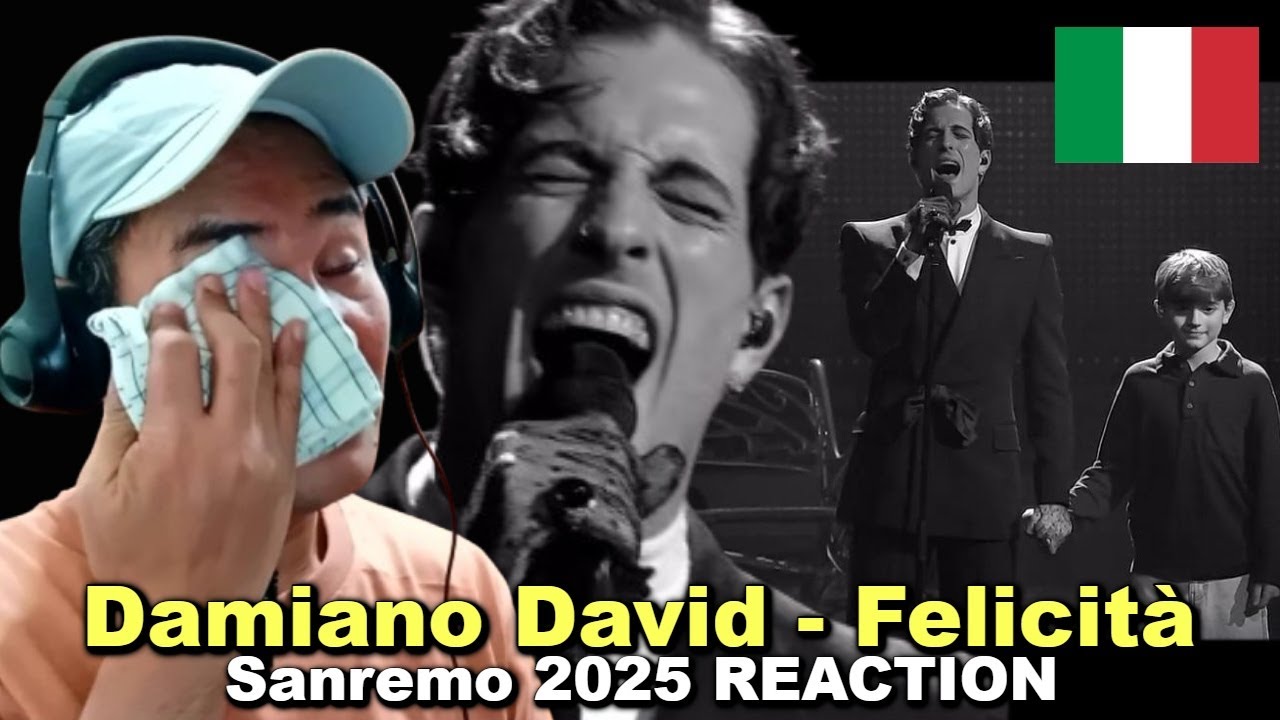 Damiano David - Felicità (Lucio Dalla) - Sanremo 2025 REACTION