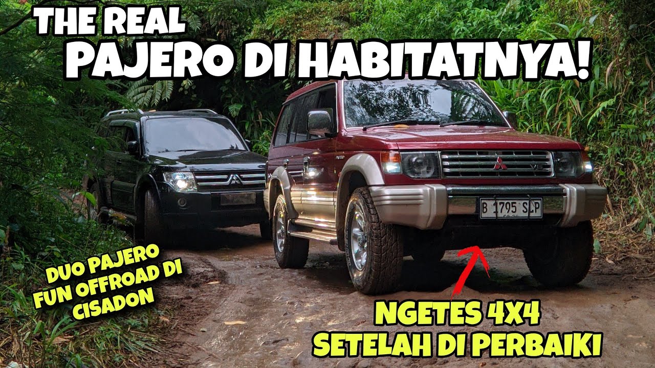 Ngetes 4x4 pajero setelah di perbaiki, fun offroad cisadon badeur lake 