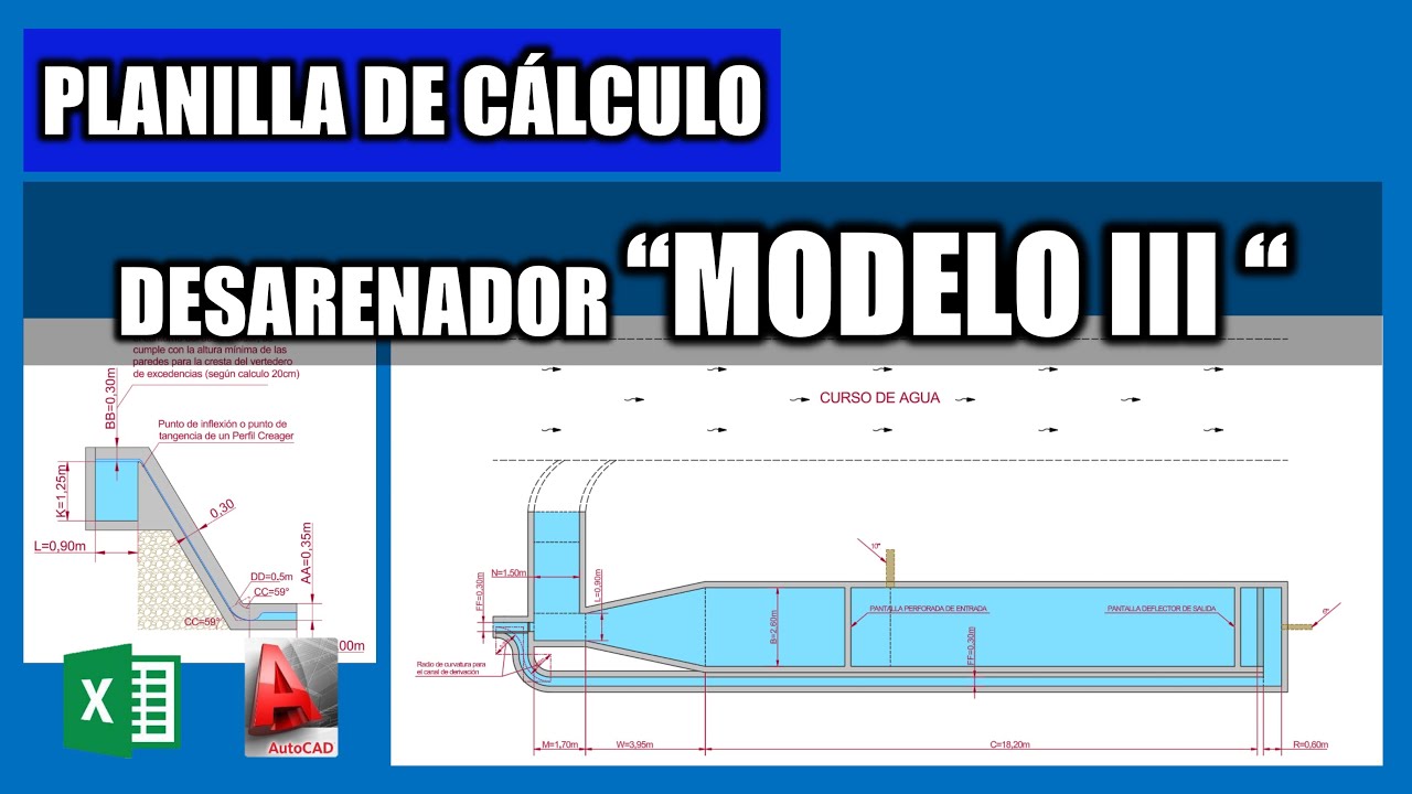 Planilla de Cálculo para el Diseño de un Desarenador - Modelo III