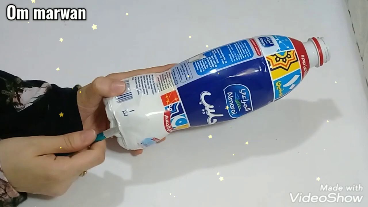 عندك اى زجاجه بلاستيك (قاروره) لبن فاضيه 😍شوفى الأفكار دى تحفه💁‍♀️/اعاده تدوير