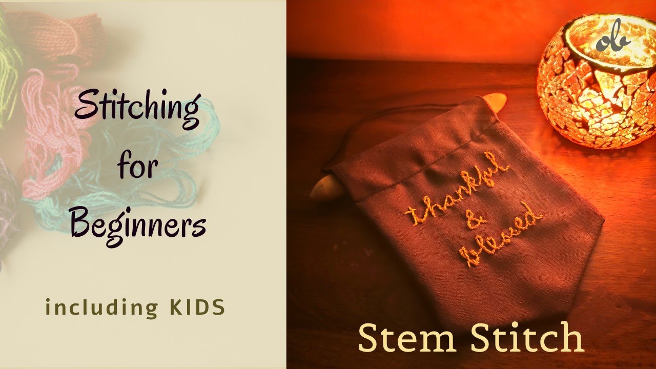 Stem stitch | DIY Wall hanging | Hand embroidery | Embroidery for beginners | Opus Bliz