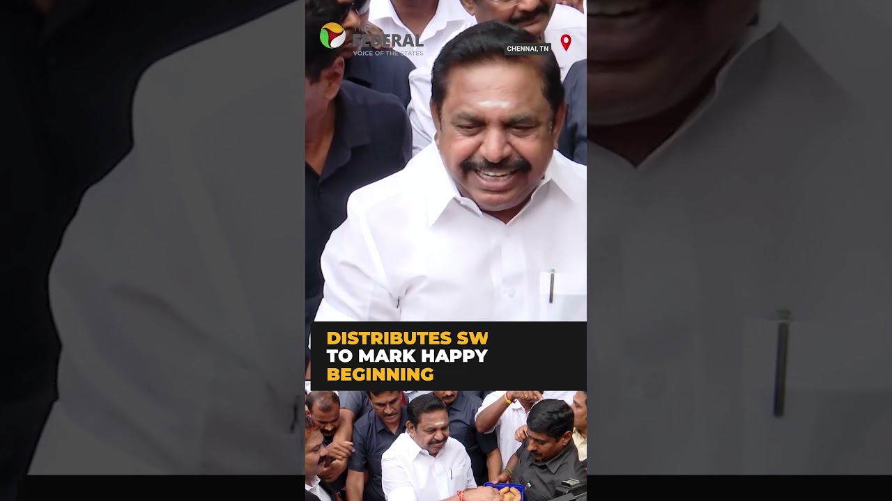 EPS greets AIADMK cadres, shares sweets for New Year
