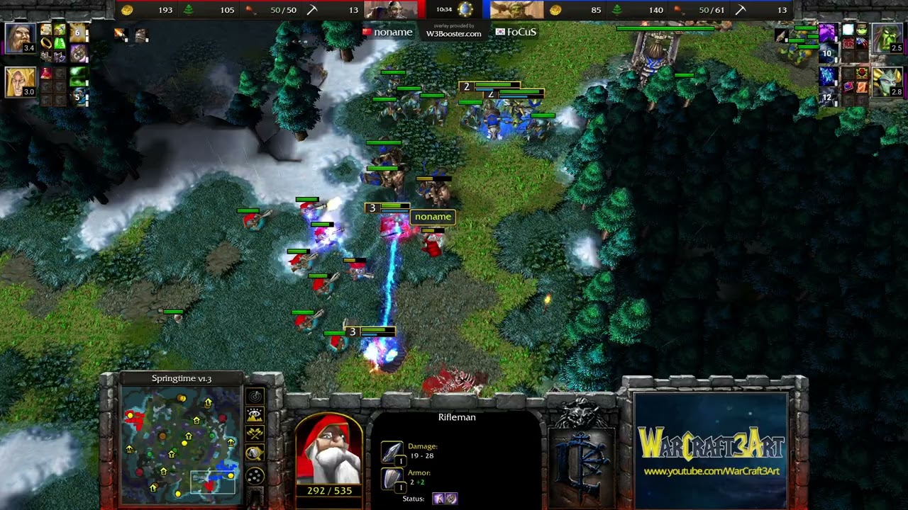 Fortitude(HU) vs FoCuS(ORC) - Warcraft 3 Classic - RN8915