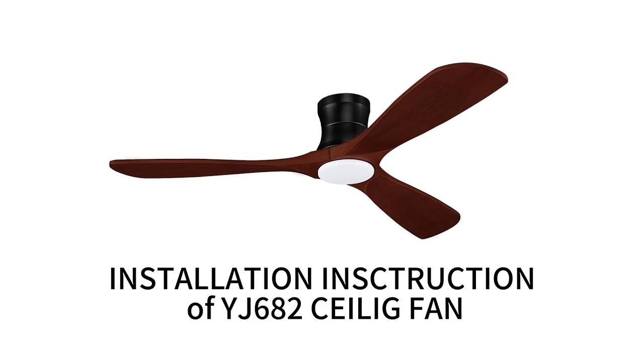 Voice Control Smart Ceiling Fan with Light Installation instructions - Model YJ682