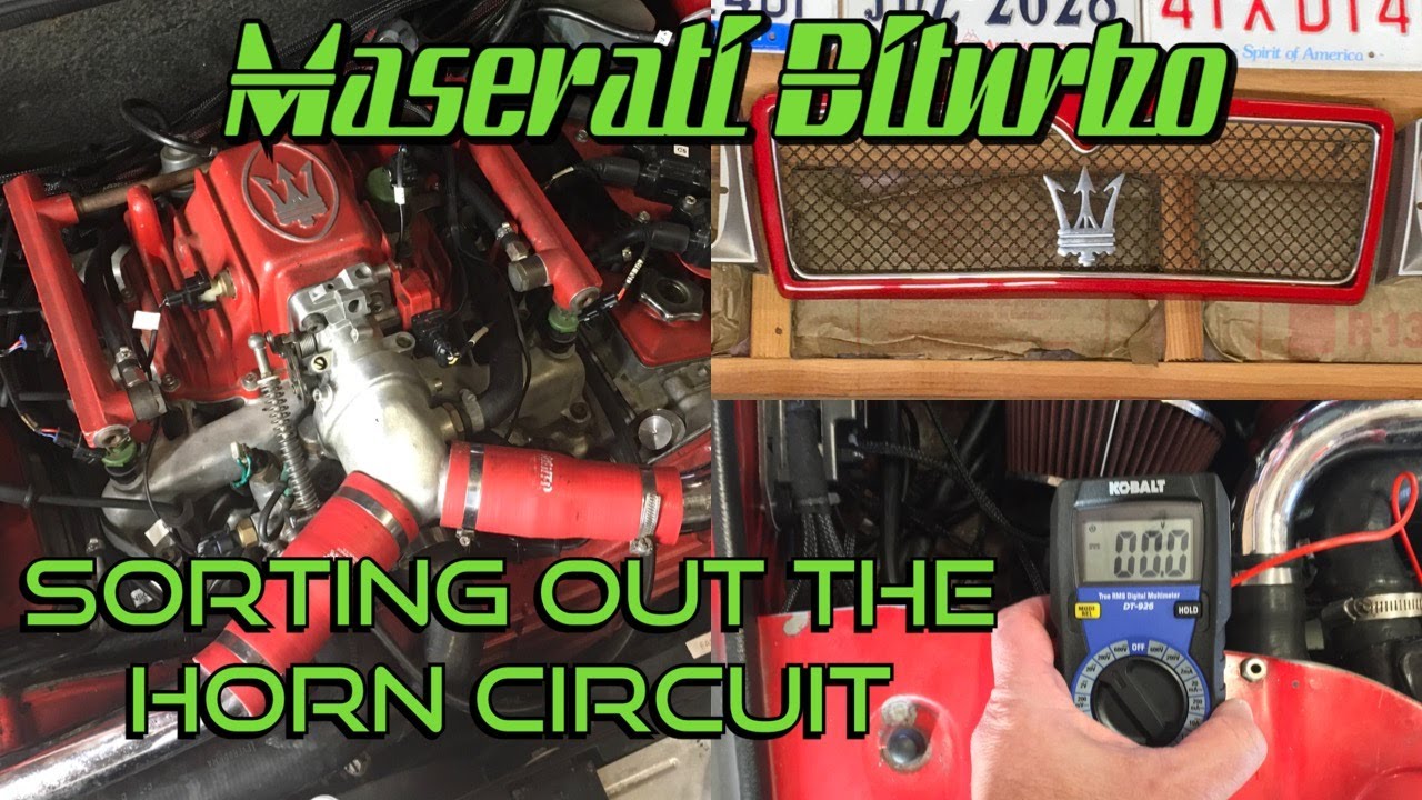 Maserati Biturbo Air Horn circuit and other minor repairs.