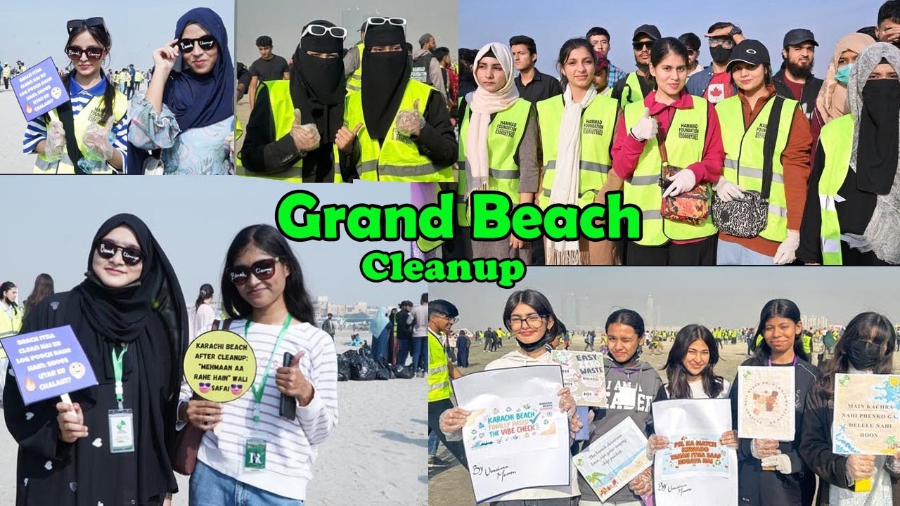 Grand Beach Cleanup 3.0 - Karachi Seaview -  By Hammad Foundation @Mrabulala