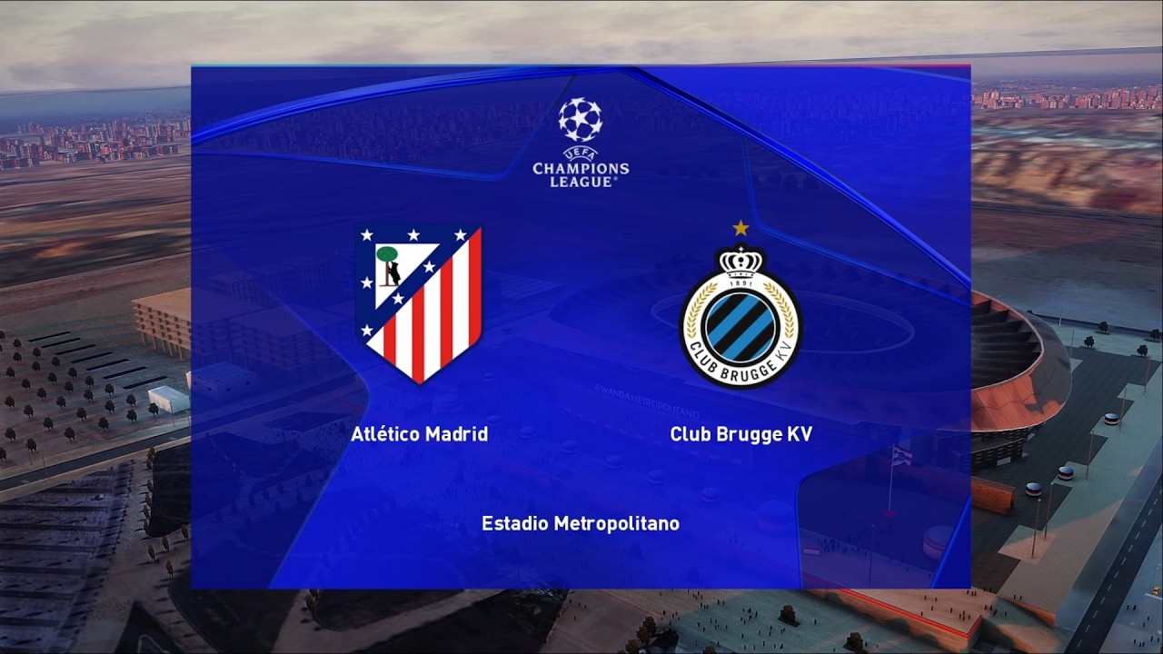 Atletico Madrid vs Club Brugge | Estadio Metropolitano | 2025-26 UEFA Champions League | PES 2021