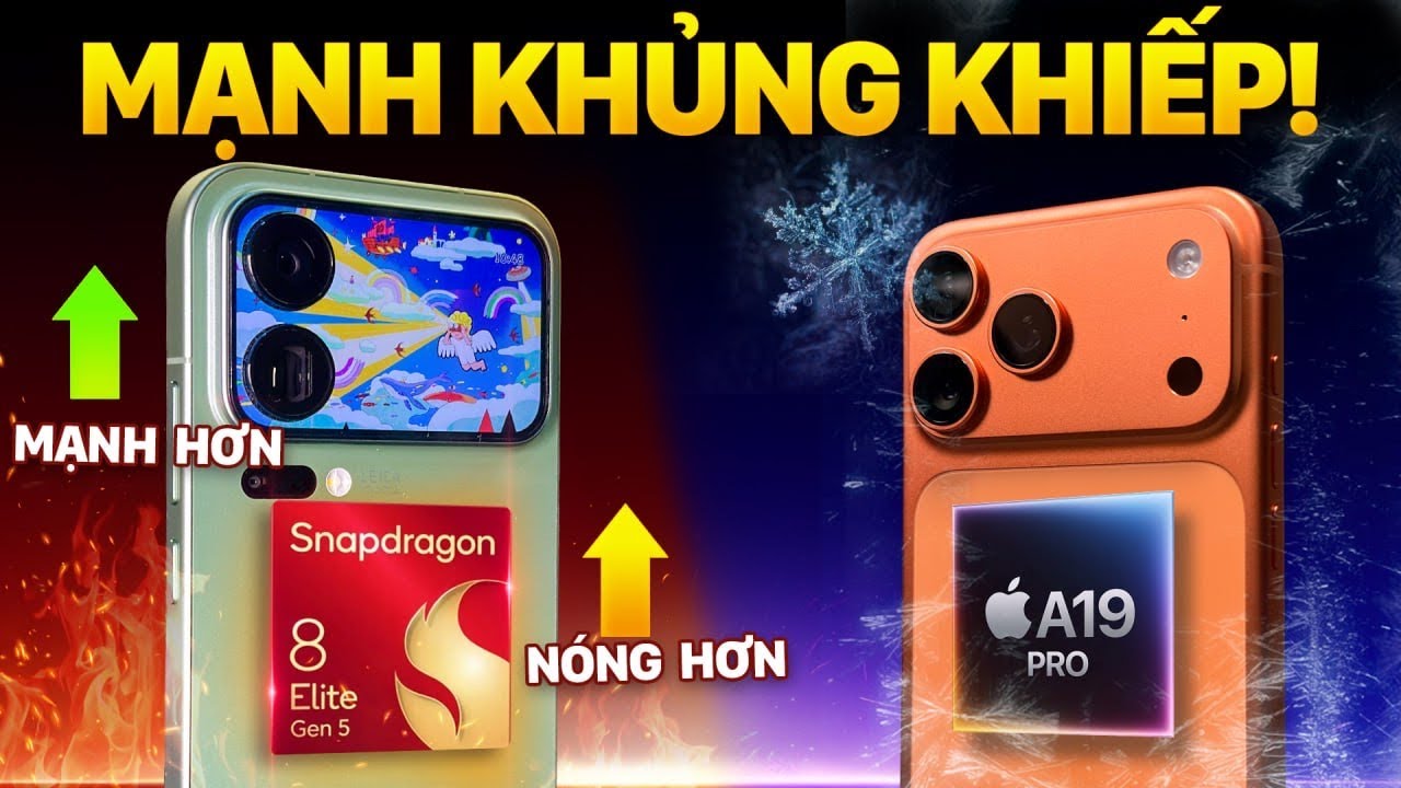 So Sánh Hiệu Năng, Nhiệt Độ Xiaomi 17 Pro Max và iPhone 17 Pro Max: mạnh khủng khiếp quá 🤯