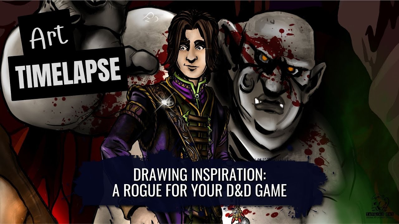TIMELAPSE ART  |  Drawing a Rogue for your TTPRG Dungeons and Dragons Game