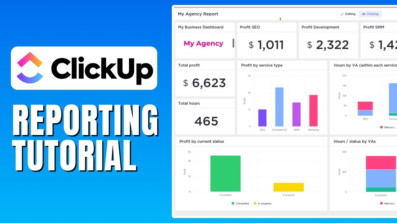 Clickup Reporting Tutorial - How To Use Clickup For Reporting