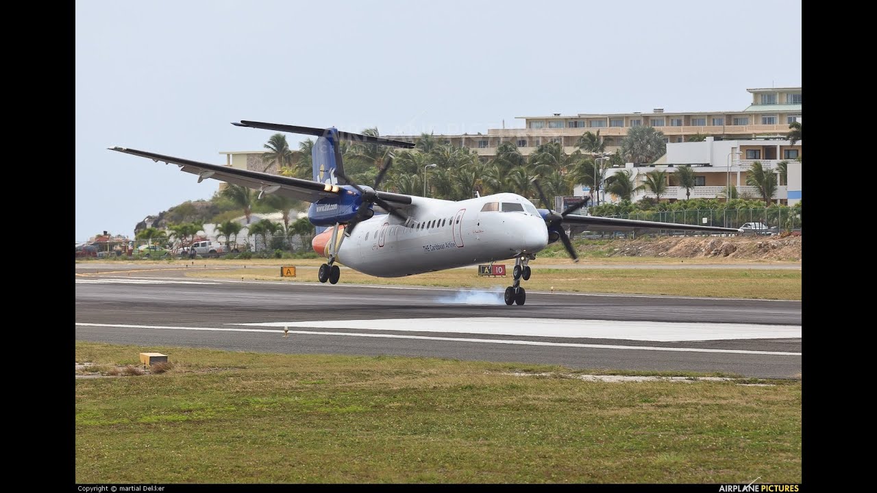 Skiathos (LGSK) De Havilland Nose Down Strong Wind