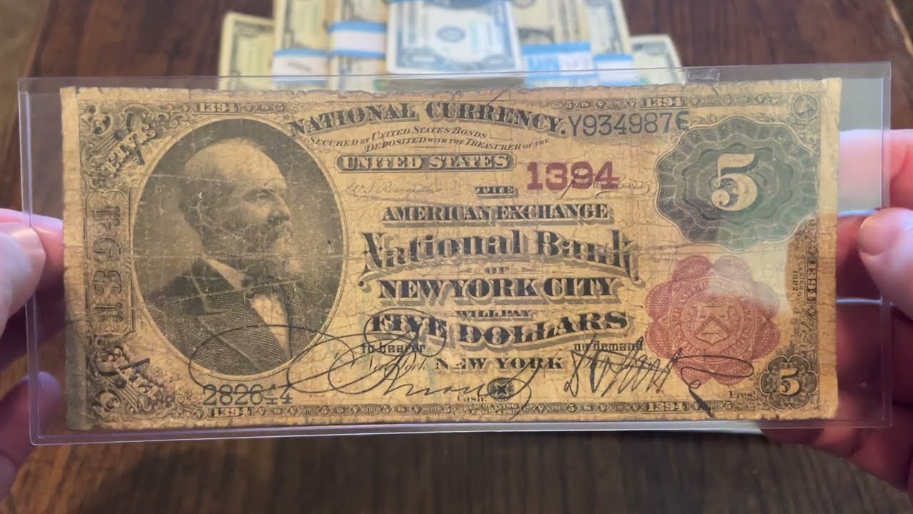 1882 год, 5 долларов, коричневая обложка