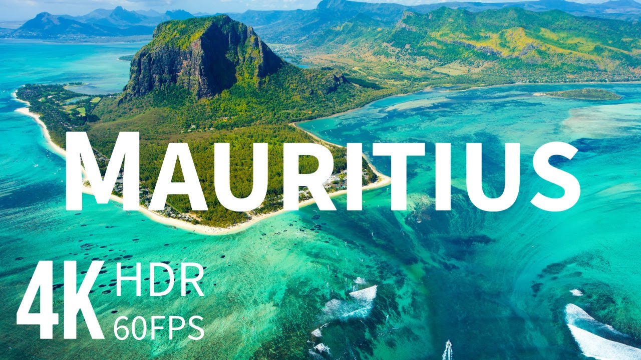 Mauritius 4k Flying Over the Tropical Island of Mauritius [4K] 🏝️ 1 HR Nature Relaxation + Music
