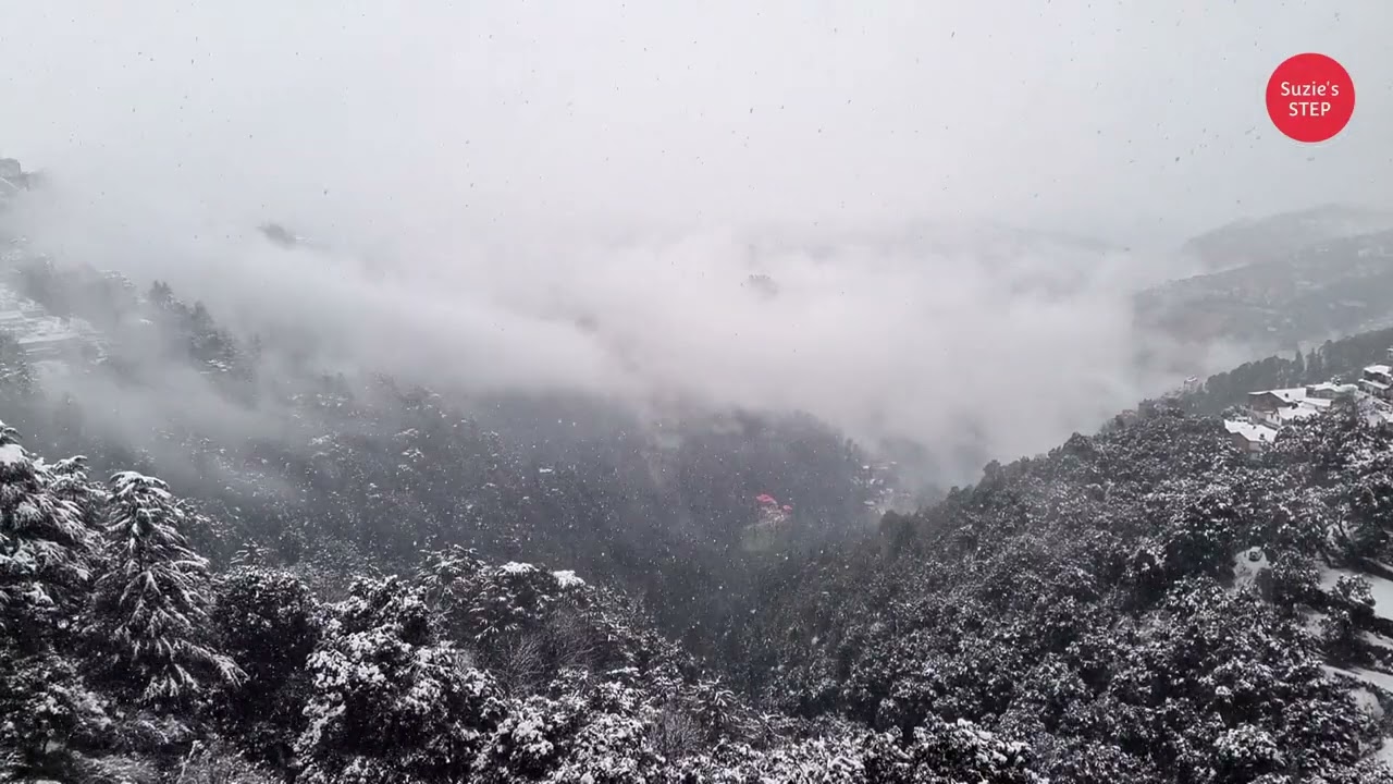 Snowfall Time-Lapse | Winter in Himalayas |How clouds form and Snowfall in Himalayas| Suzie's STEP