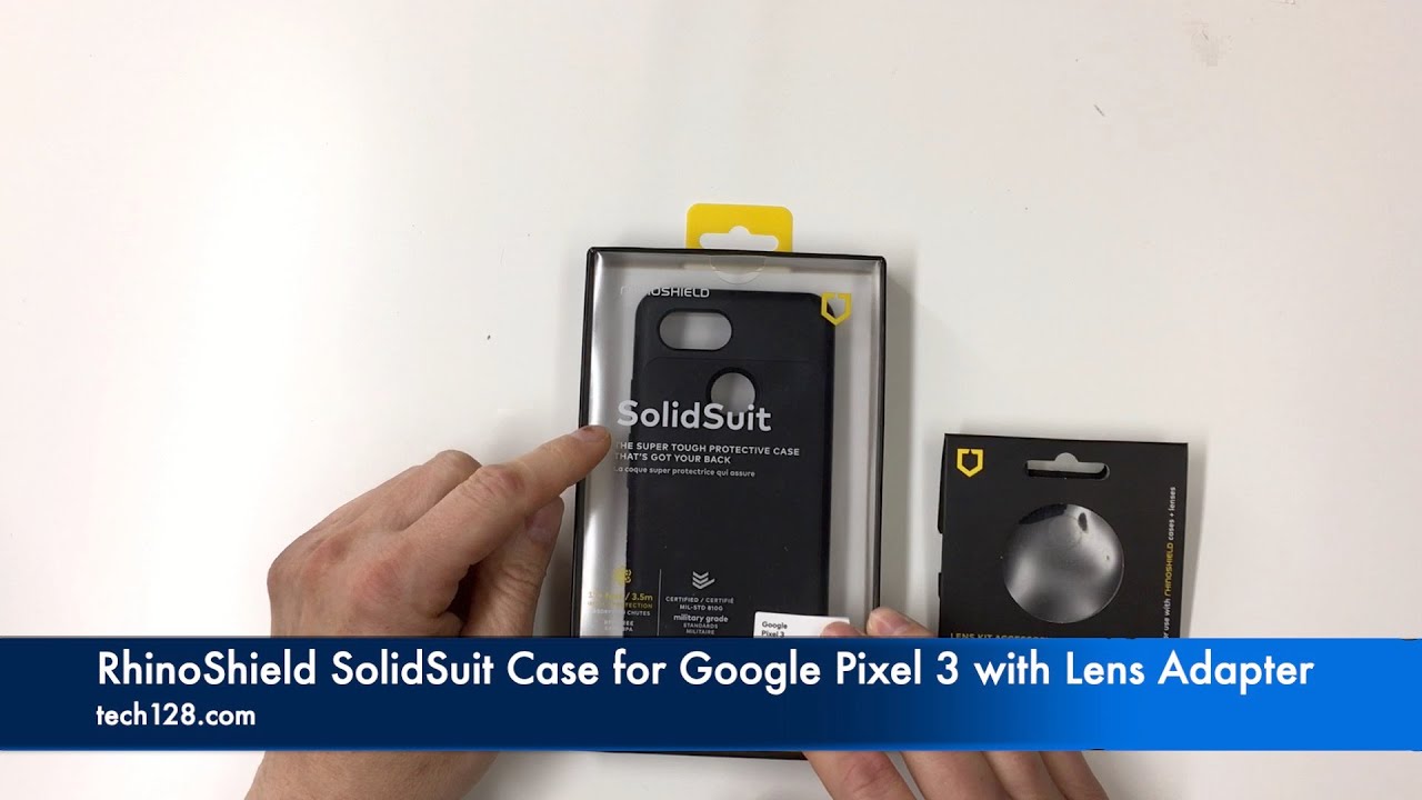 RhinoShield SolidSuit Case for Google Pixel 3 with Lens Adapter