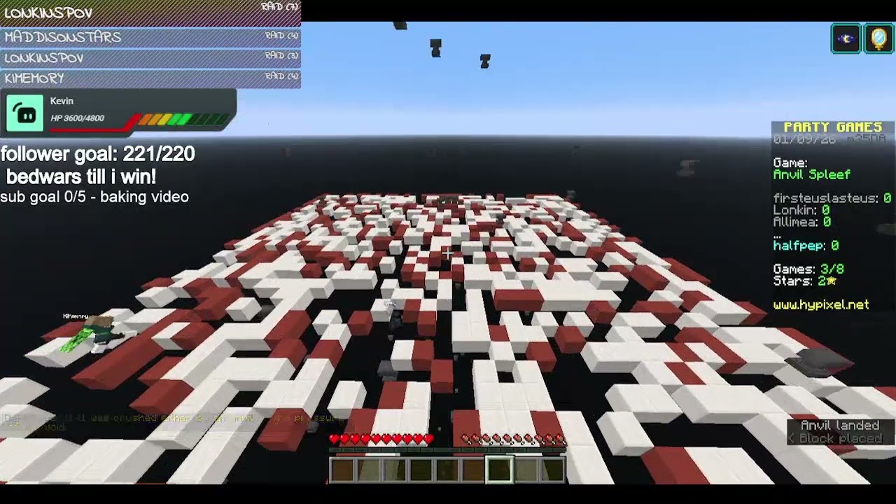 5 year stream anniversary! playing hypixel games with Lonk, Ki, David, and Marsho! | January 9 2026