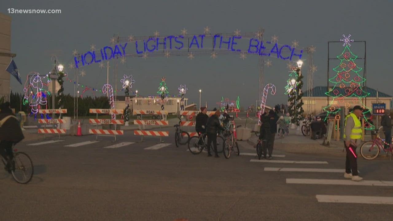 A look at the Christmas lights at the Virginia Beach Oceanfront