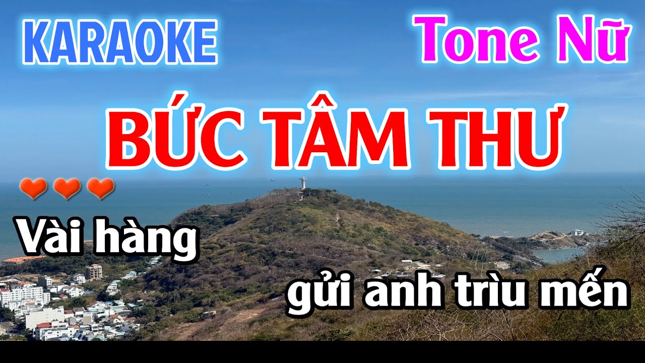 Karaoke Bức Tâm Thư Tone Nữ ( Sol Thứ ) Nhạc Sống Dễ Hát - Karaoke Beat Chuẩn Cha Cha Tone Nữ Hay