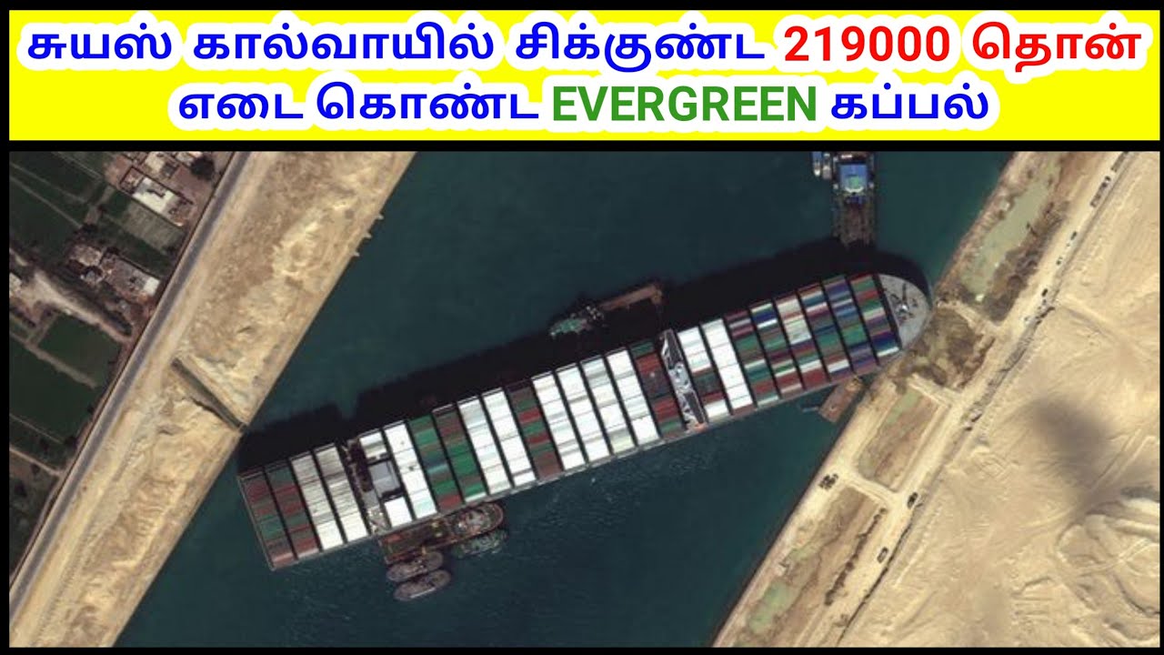 சுயஸ் கால்வாயில் சிக்கிய பிரமாண்டமான கப்பல் / Suez canal and evergreen/ Tamil Geography News