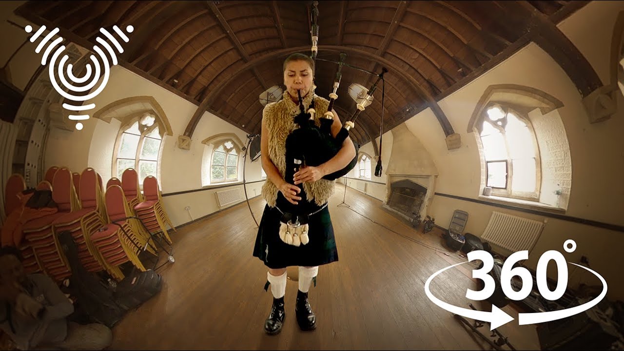 VR 360° Bagpipes Meet Rock: Teen Virtuoso Rocks Church Hall in VR360 Experience!