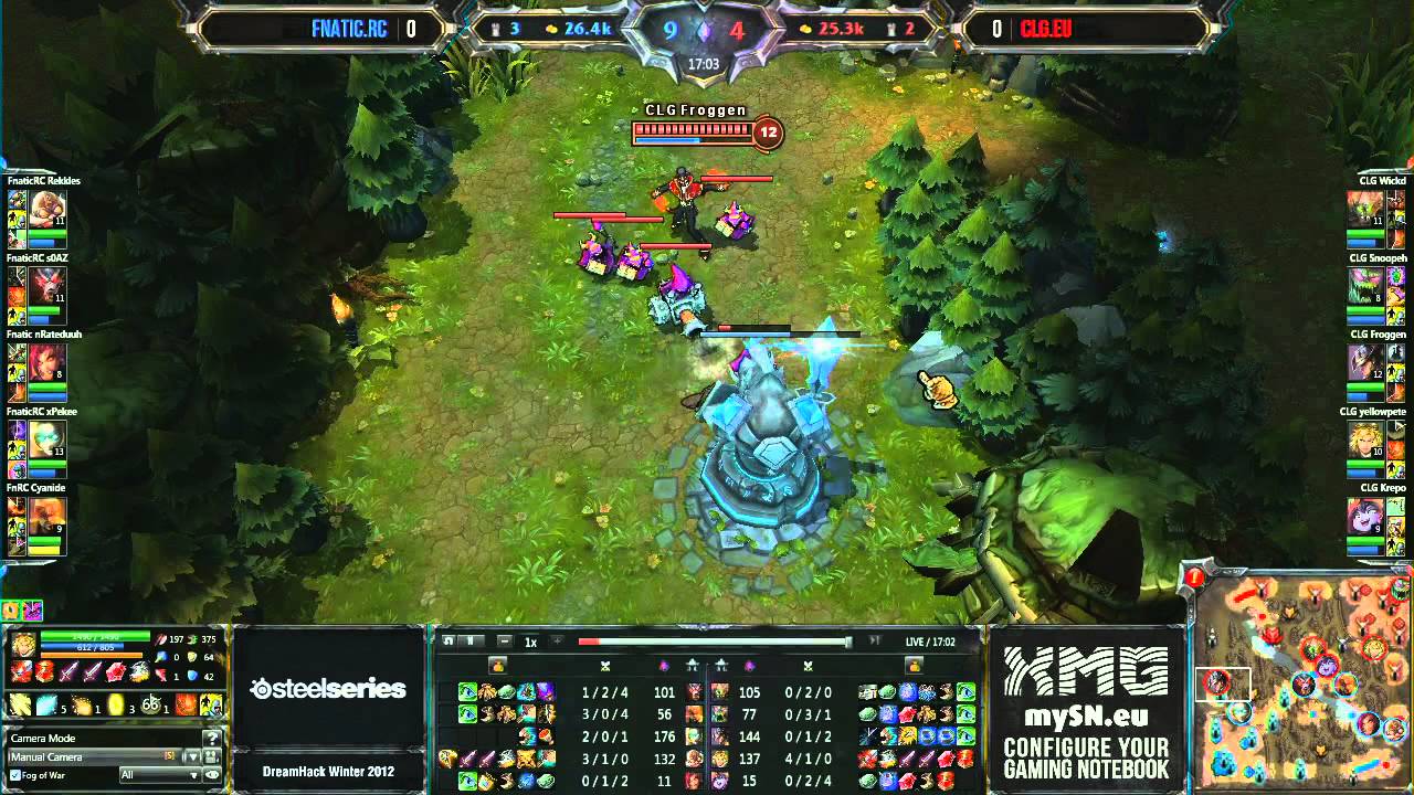 LoL Dreamhack CLG.EU vs Fnatic.RaidCall (Game 1)[Finals]