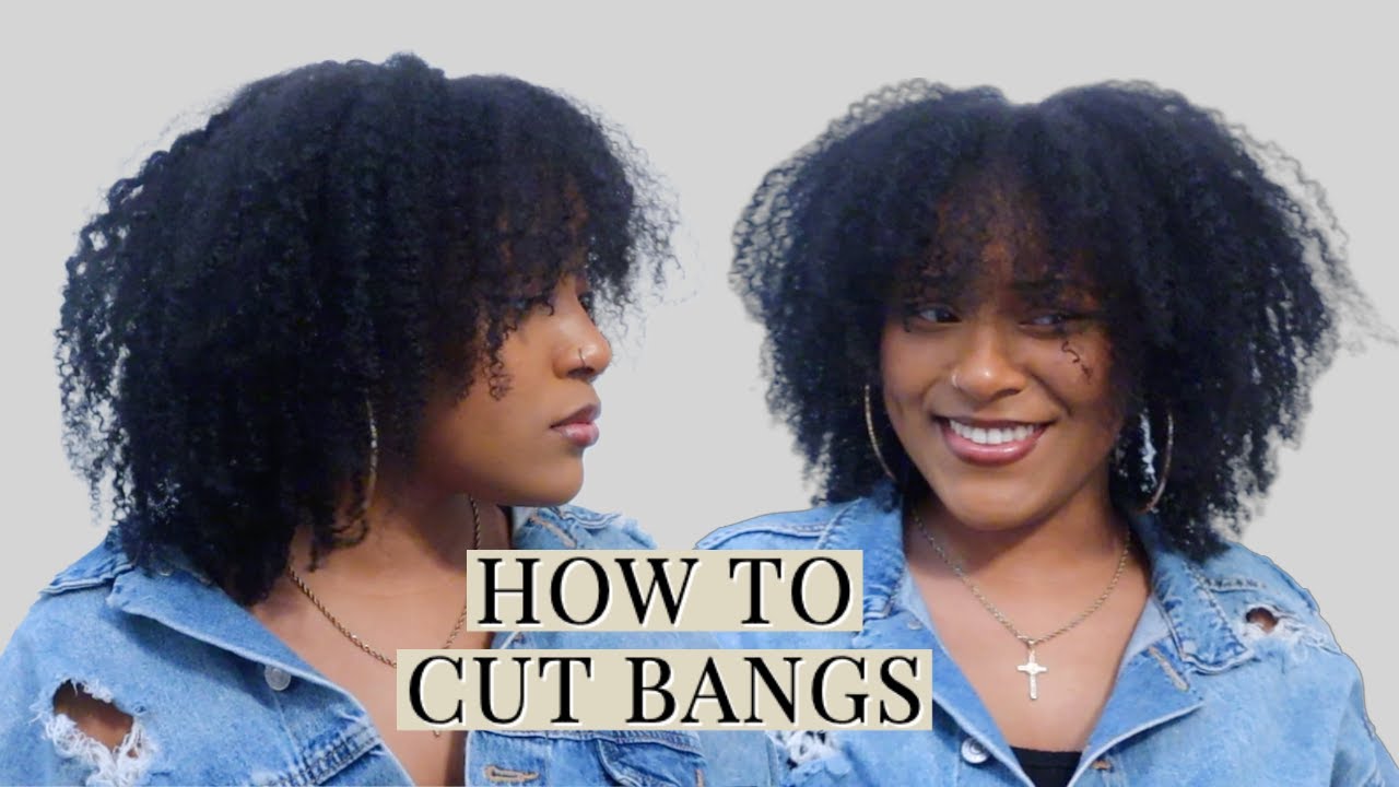 How to cut bangs on curly natural hair | 4A, 4B, 4C