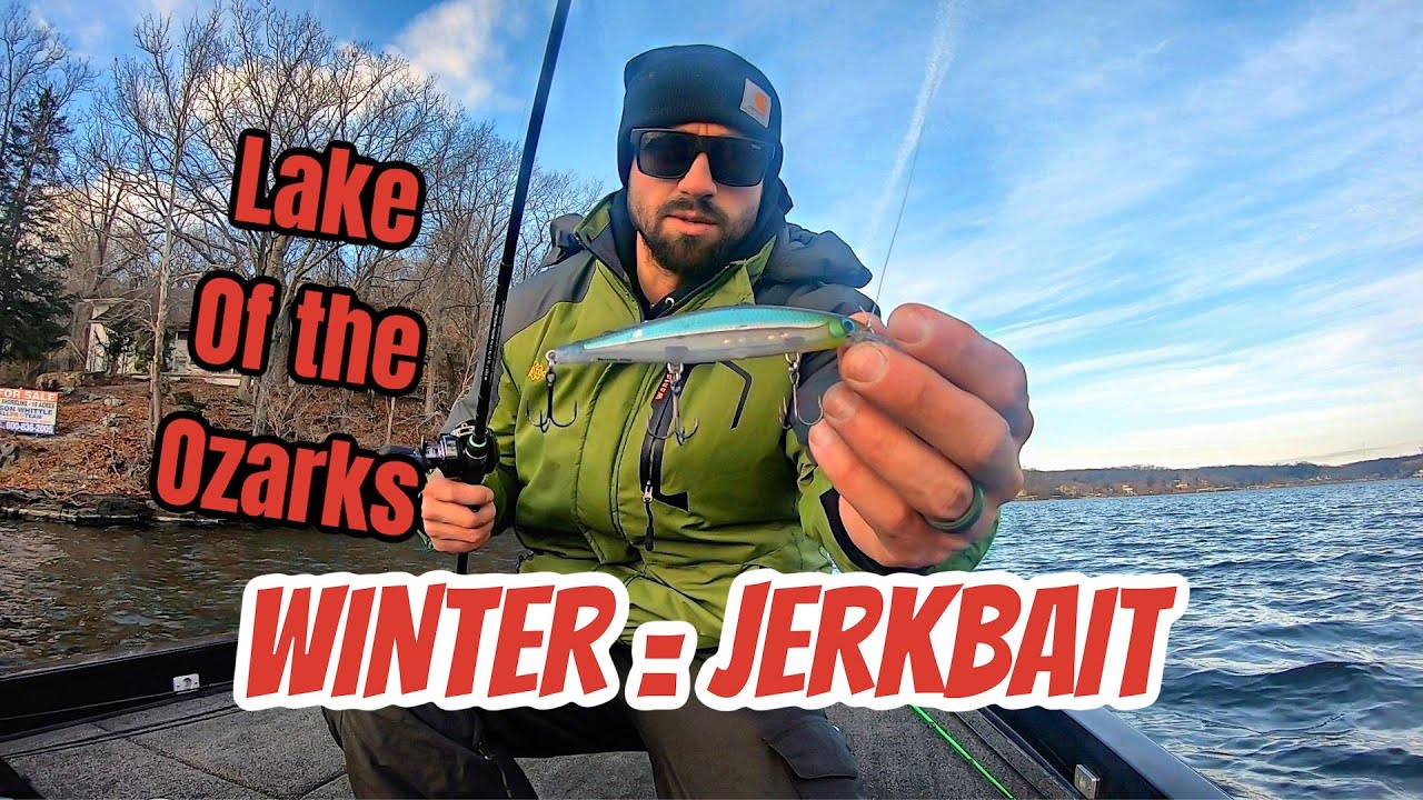 Winter Jerkbait Fishing on Lake of The Ozarks!