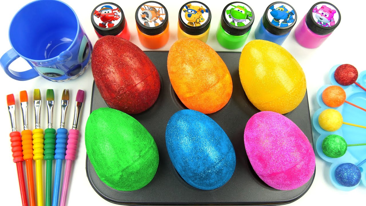 Oddly Satisfying Video | How i Make BIG Sand Glitter EGGS Magic Rainbow Mixing Candy & Cutting ASMR