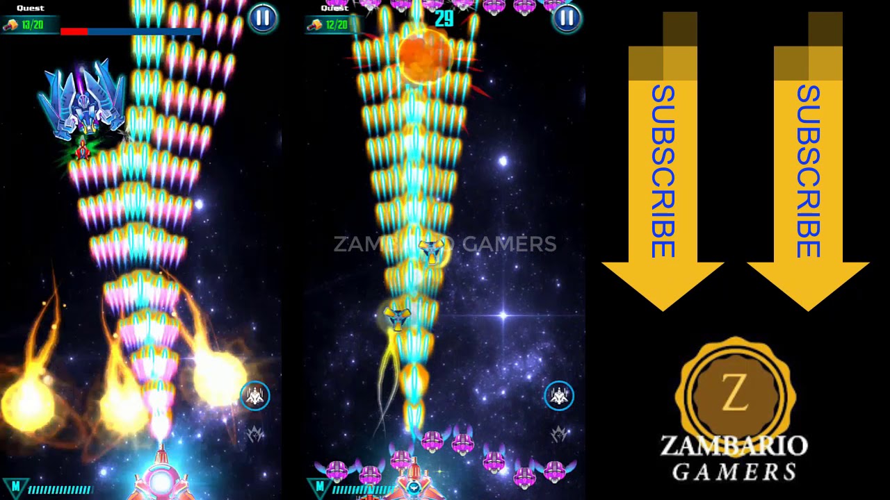 Galaxy Attck Alien Shooter Hero Mode | Hydron Level 4 | Noctuoidea X Boss | Zambario Gamers