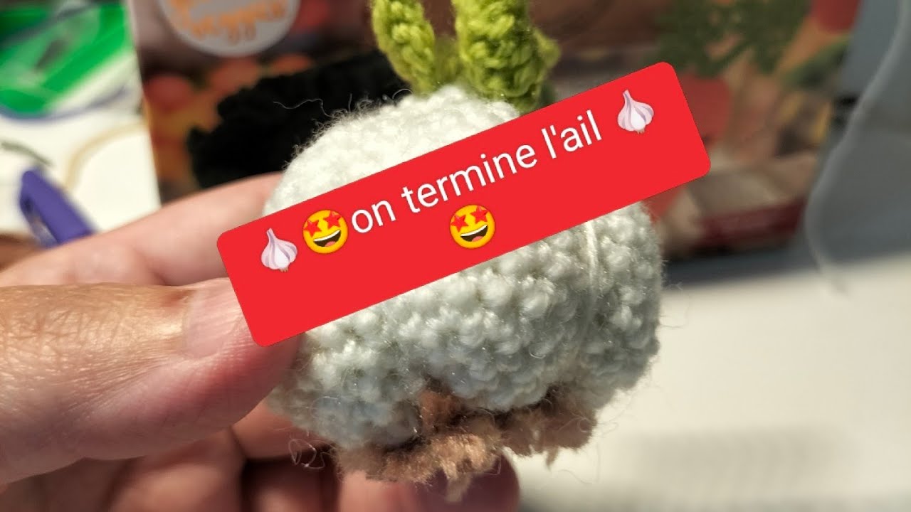 🤩Kit action faire un ail au crochet 🧄fin #amigurumiscrochet  