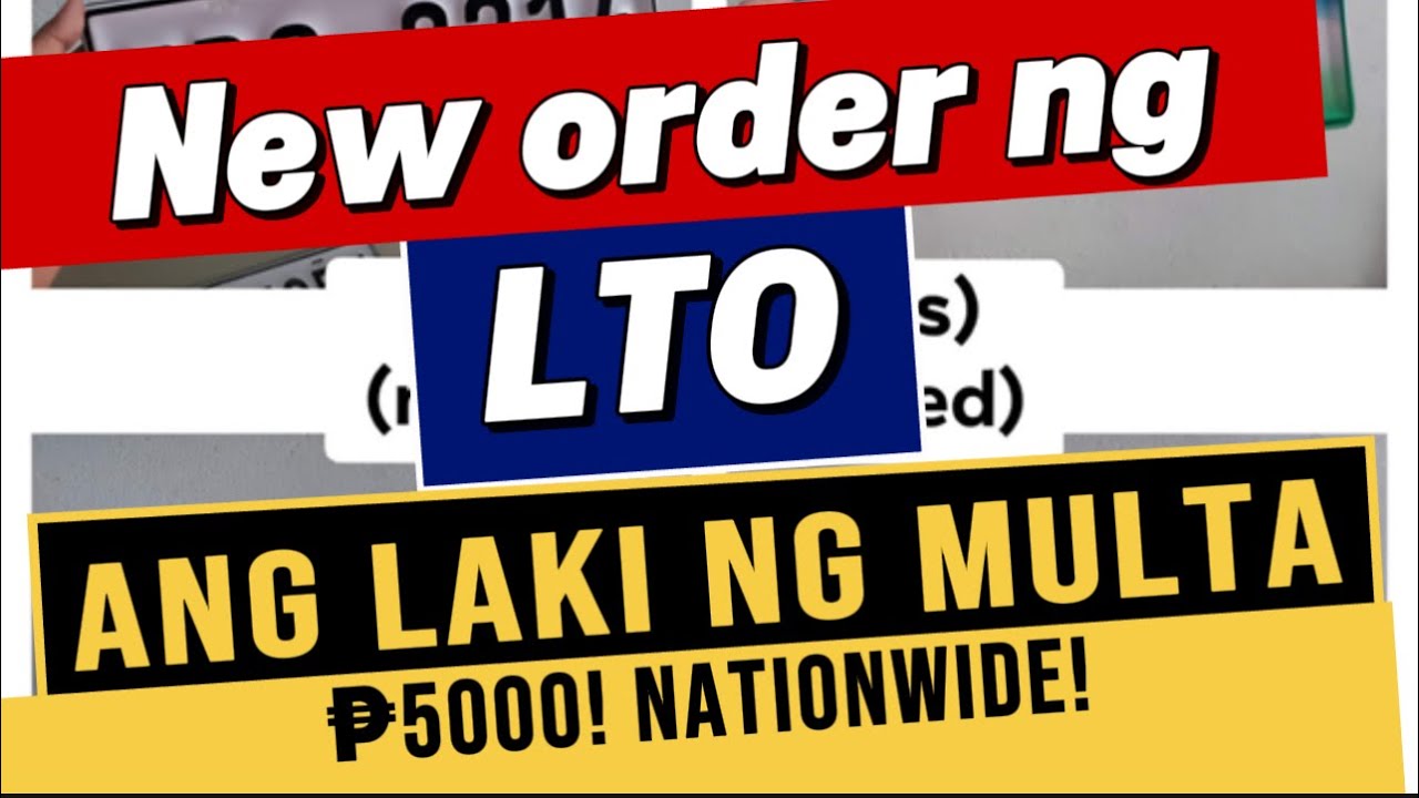 BAWAL NA ANG TEMPORARY IMPROVISED PLATE ₱5000 MULTA! Kotong buhay na naman!
