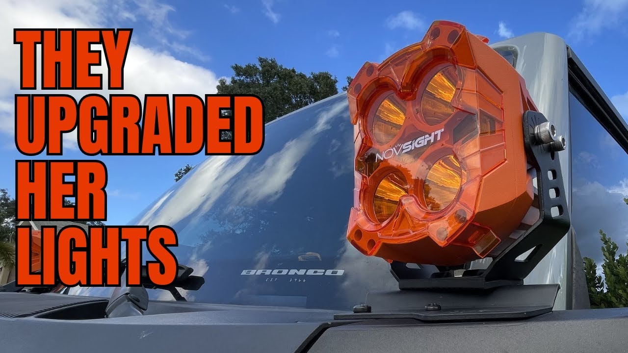 Jill’s Bronco gets NovSight’s 6” Cyber 1 Series Lights. The Coolest Lights On The Market.