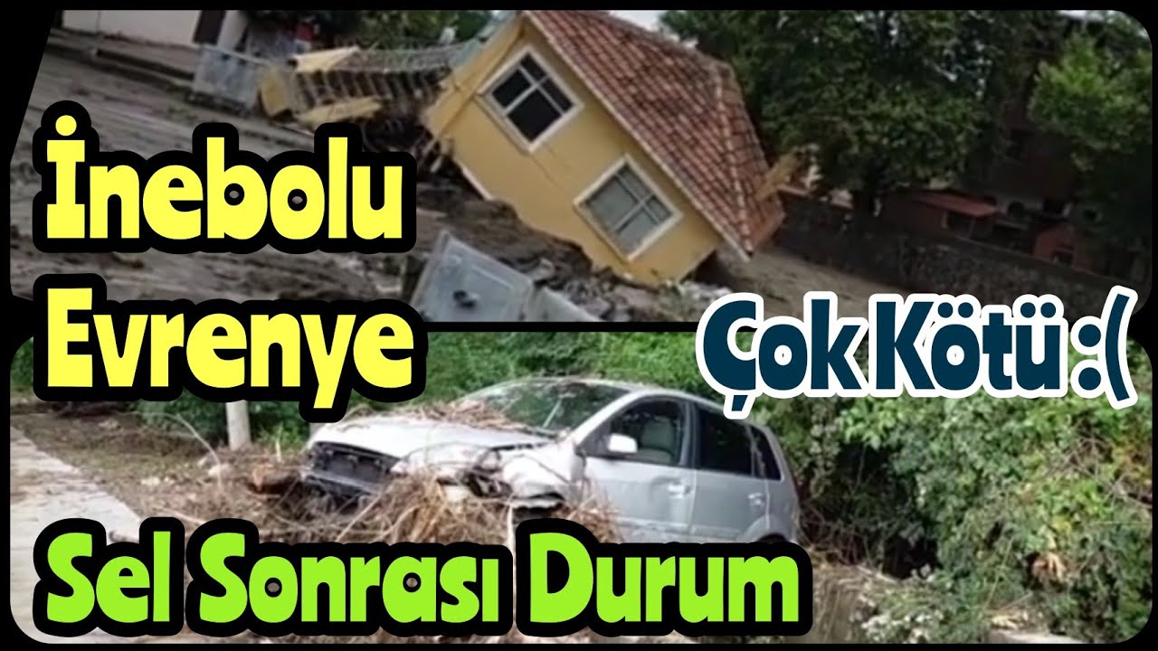 Kastamonu İnebolu Evrenye Köyü Sel Sonrası Görüntüler