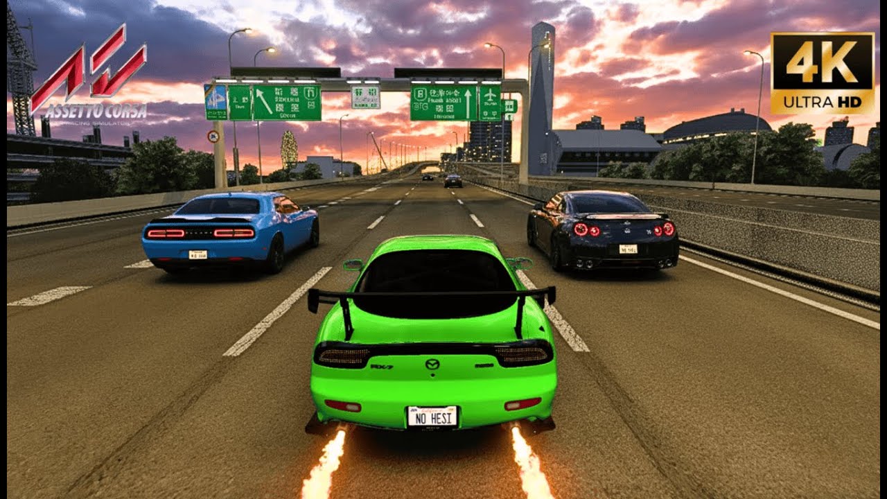 554HP Mazda RX-7 RE-Amemiya FULL SEND | Assetto Corsa Street Racing Gameplay | Max Graphics