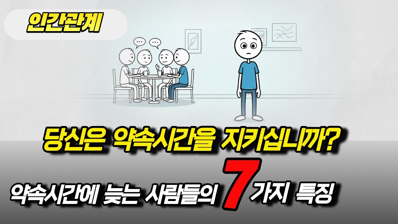 약속시간에 늦는 사람들의 7가지 특징 / 약속시간을 지키지 못하는 습관이 인간관계와 커리어에 미치는 영향