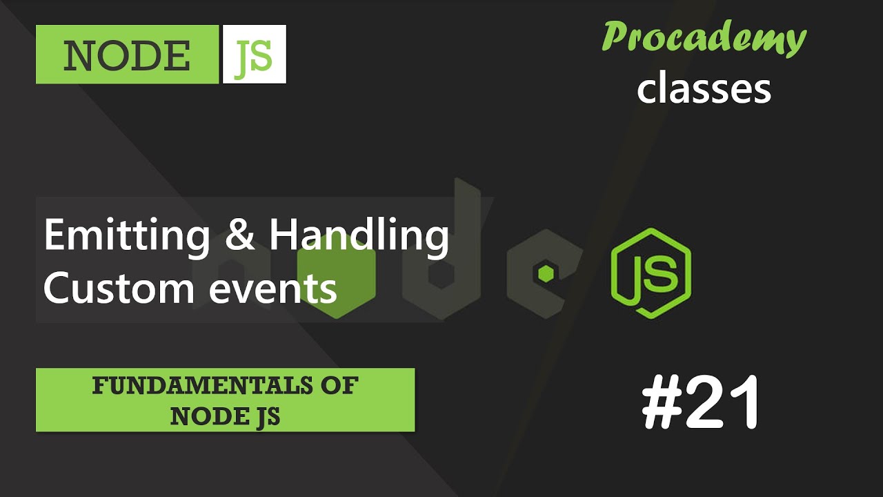 #21 Создание и обработка пользовательских событий | Основы NODE JS | Полный курс по NODE JS
