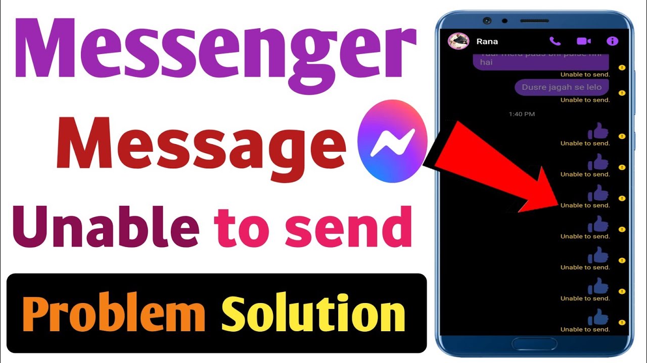 Messenger message send problem | Fix messenger message send problem | Unable to send message