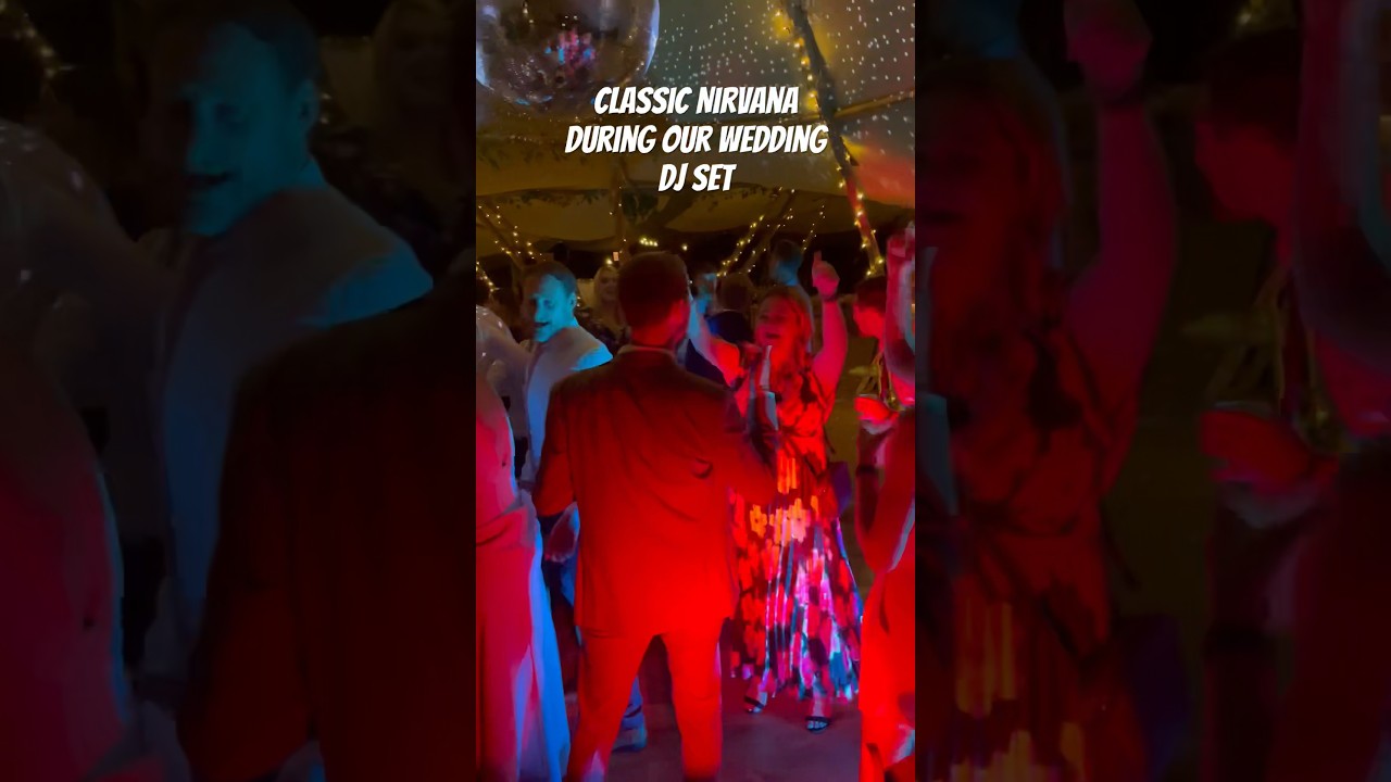 Classic Nirvana during our wedding Dj set #wedding #altwedding #nirvana #altdj #weddingband #shorts
