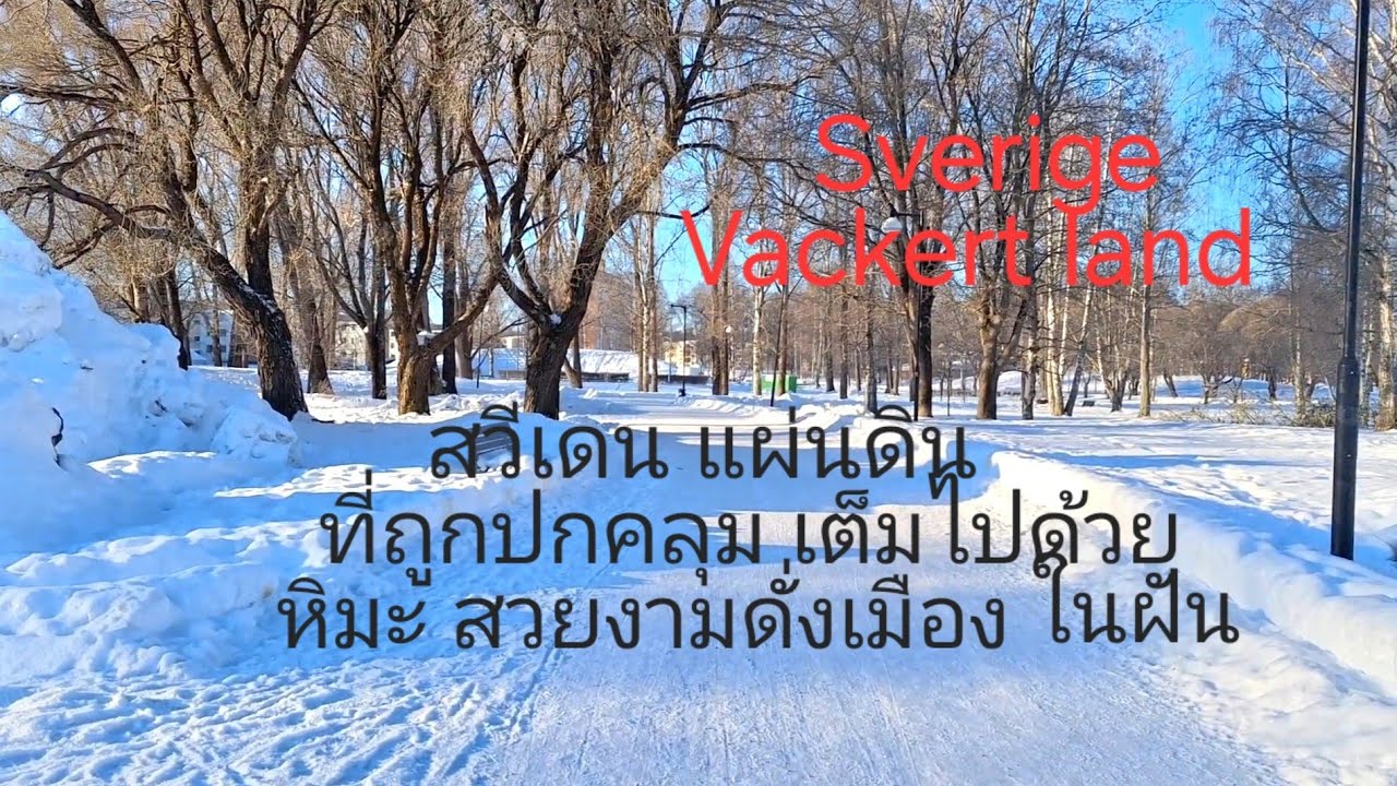 EP. 1104 Sverige vackert land สวีเดนดินแดนหิมะตก ถูกปกคลุมเต็มไปด้วยหิมะ สีขาวสวยงาม ดั่งเมืองในฝัน