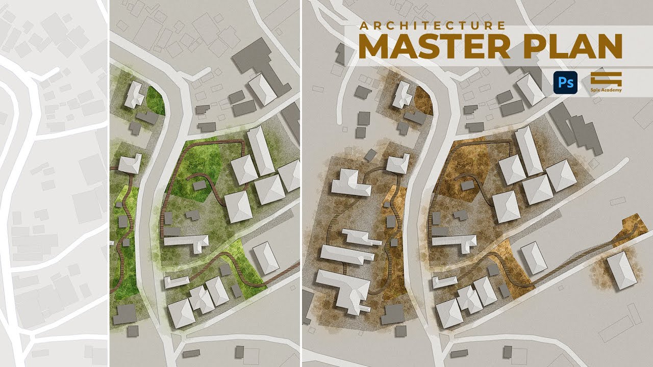 Master Plan Architecture by Photoshop (Hậu Kỳ Mặt Bằng Tổng Thể Kiến Trúc)
