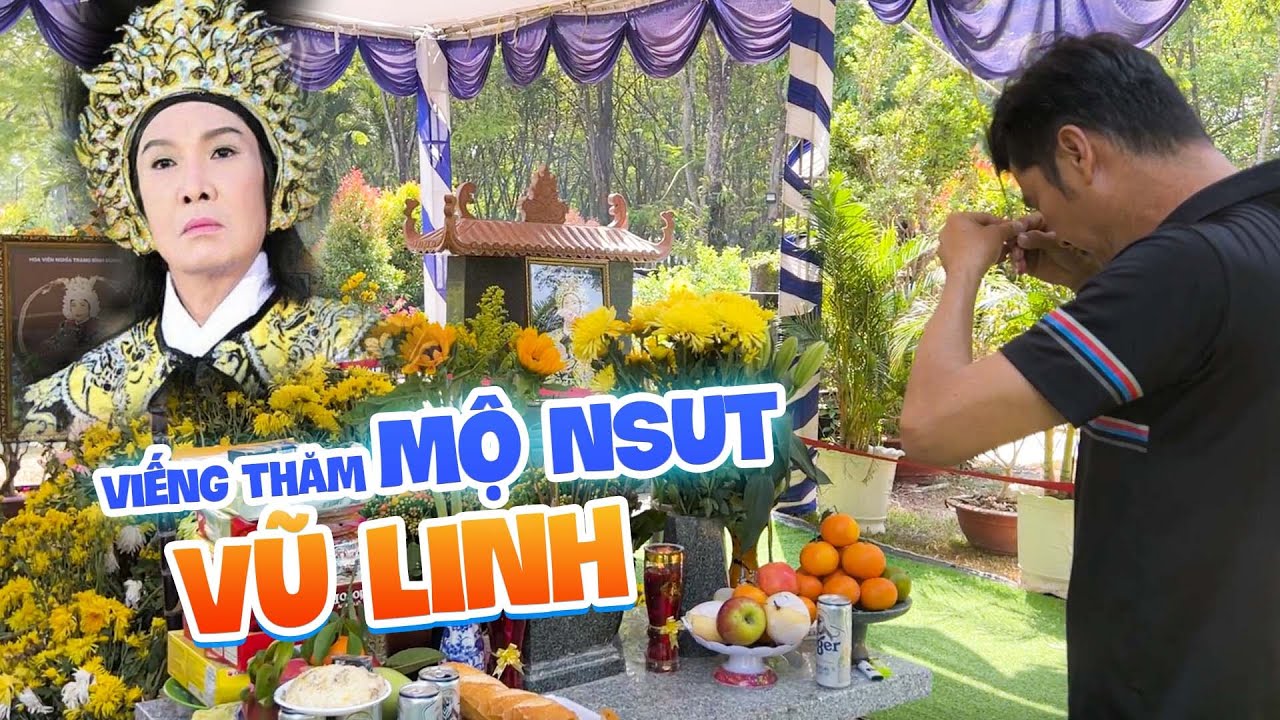 Vợ chồng Tiết Cương đến Hoa Viên Bình Dương viếng mộ nghệ sĩ Vũ Linh