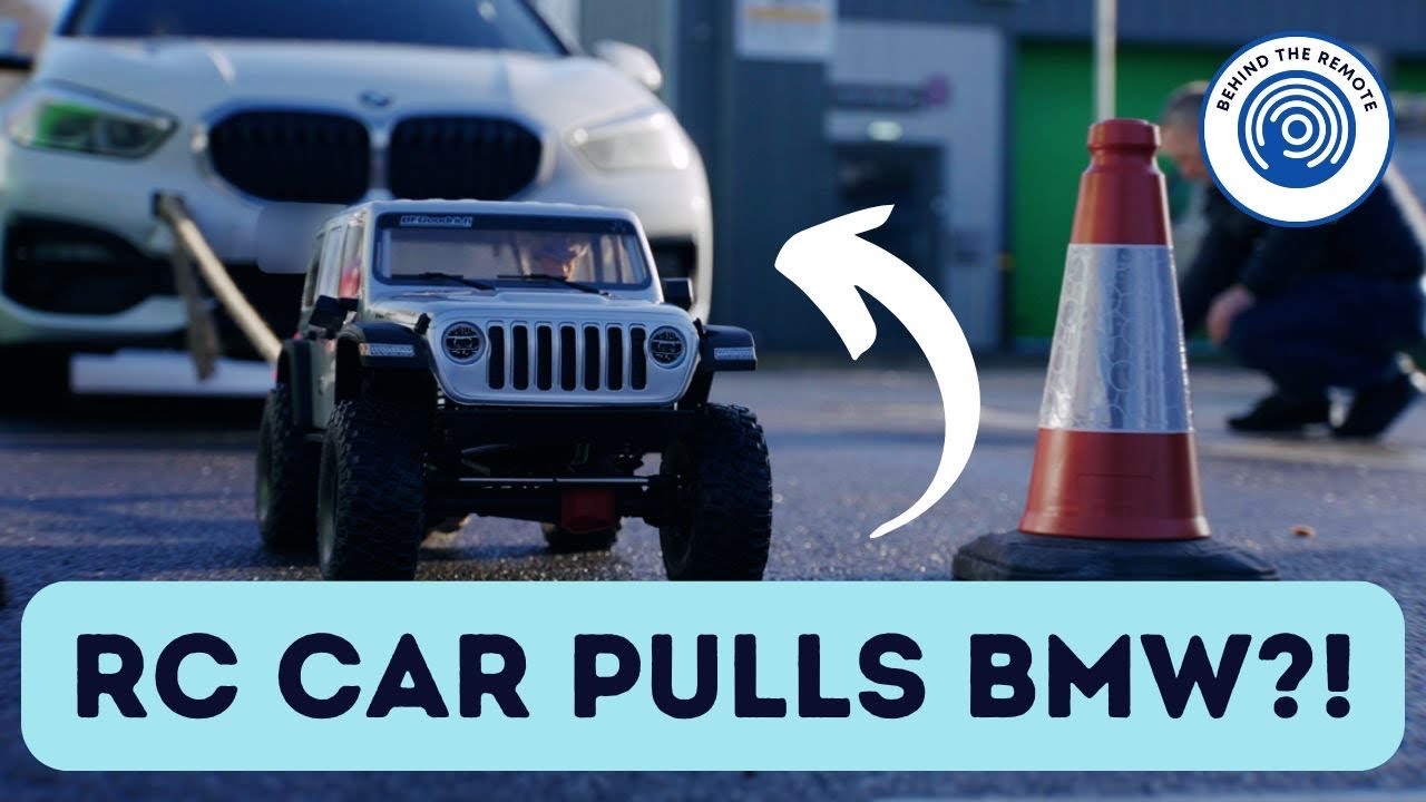 Powerful RC Car Pulls A Real Car - Crazy Power!