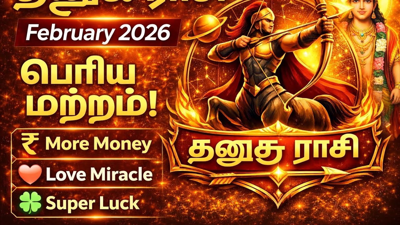 தனுசு ராசி பலன் February 2026 | Dhanusu Rasi Palan Tamil | வாழ்க்கையில் பெரிய மாற்றம்!