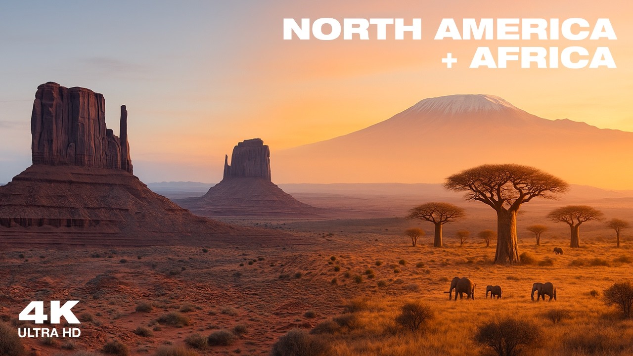 North America + Africa | Native American Flute & Djembe Fusion for Calm and Focus | Chill 4K