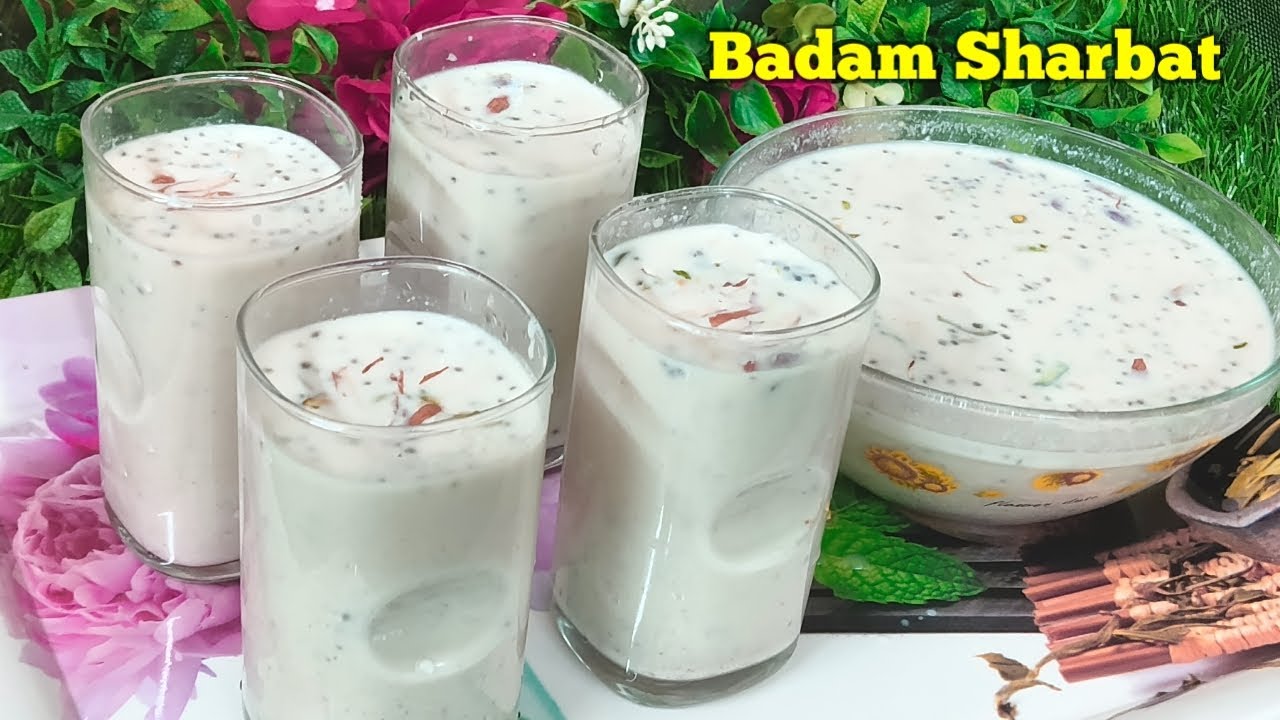 Ramadan Special🌙Badam Sharbat Recipe | Best Refreshing Drink For Iftar & Summer l Energy Drink💪🧋🧑‍🍳