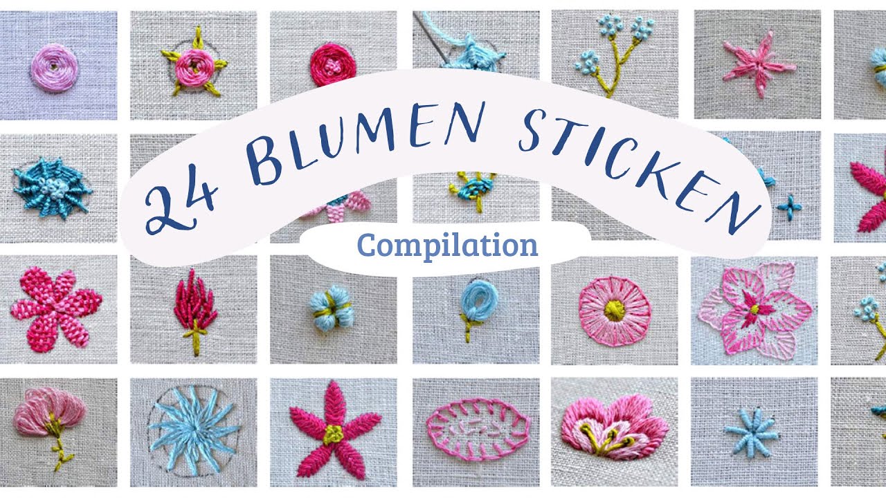 24 Blumen sticken - Compilation